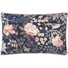 Taie d'oreiller imprimée en satin de coton bleu 50x75