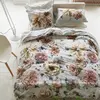 Designers Guild Housse de couette imprimée en percale de coton PAHARI TUBEROSE Gris
