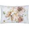 Taie d'oreiller imprimée en percale de coton PAHARI TUBEROSE Gris