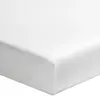 Essix - Drap Housse Royal Line Percale de Coton Blanc 90 x 190 cm