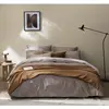 Parure de lit en percale de coton beige 260 x 240 cm