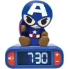Lexibook Réveil Avec Veilleuse Lumineuse Captain America En 3d Multicolore