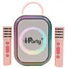 Lexibook Karaoke Bluetooth Rose avec 2 micros sans fil