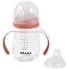 BÉABA Biberon d'apprentissage 2 en 1 terracotta (210 ml)
