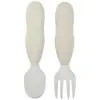 BÉABA Couverts pour enfant - BEABA - Lot de 2 pre-couverts en inox Velvet Grey