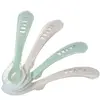 Béaba Beaba Lot De 4 Cuillères 2ème Âge Silicone Velvet Grey Et Sage Green
