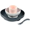 BEABA Béaba - Set vaisselle silicone 4 pièces Bleu nuit taille unique