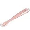 Cuillère 1er âge en silicone - BEABA - Rose - Ergonomique et souple