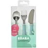 Set 3 Couverts D'apprentissage Inox Beaba Airy Green