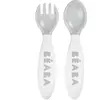 BEABA Couverts enfant 2e âge ergonomiques gris, 2 pièces