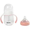 Béaba Tasse Biberon d'Apprentissage 2en1 Rose 210ml