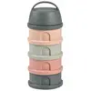 Béaba Beaba, boîte doseuse, 4 compartiments, mineral grey / pink BEABOITEDOSEUSER