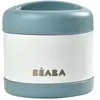 Béaba Portion Pot de Conservation Inox Isotherme Bleu Blanc 500ml