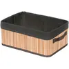 Panier de rangement pliable en bambou