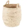 COMPACTOR Panier de rangement en feuilles de maïs tressées H30cm
