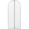 Compactor - Housse longue pour vêtements à suspendre taille L, coloris blanc et liseré gris