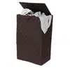 Panier à linge Compactor Rectangulaire pliable marron