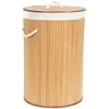 Panier à linge COMPACTOR Rond pliable Bambou Naturel