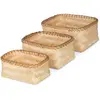 Compactor Lot de 3 paniers en bambou naturel Halong