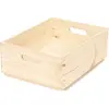 Compactor Boîte de rangement en bois naturel 2 poignées 40x30cm