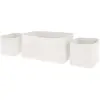 COMPACTOR Set de 3 paniers de rangements en papier tissé blanc
