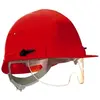 Casque chantier visioceanic en397 rouge rb 40 lunette incorporee