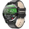 RUMOCOVO Montre Connectée pour hommes, bracelet d'activités sportives, avec Bluetooth, étanche IP67 ,Cuir noir