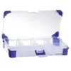 VISO Boite à compartiments - coins caoutchouc et séparateurs - 12 cases max - bleu