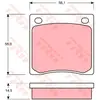 Kit de plaquettes de frein, frein à disque GDB126 TRW GDB126