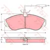 Kit de plaquettes de frein, frein à disque COTEC GDB1106 TRW GDB1106
