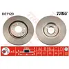 Jeu de 2 disques de frein TRW DF1123 - Réf. 600DF1123