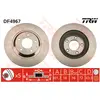 Disque de frein TRW DF4967 arrière, ventilé, 1 pièce