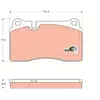 Kit de plaquettes de frein, frein à disque COTEC GDB1670 TRW GDB1670