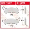 TRW Plaquettes de frein, et mâchoires moto, MCB776SH Sinter street