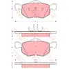 Kit de plaquettes de frein, frein à disque GDB1497 TRW GDB1497
