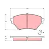 Kit de plaquettes de frein, frein à disque GDB3302 TRW GDB3302