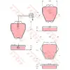 Kit de plaquettes de frein, frein à disque GDB1505 TRW GDB1505
