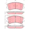Kit de plaquettes de frein, frein à disque COTEC GDB3310 TRW GDB3310