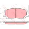 Kit de plaquettes de frein, frein à disque COTEC GDB3338 TRW GDB3338