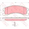 Kit de plaquettes de frein, frein à disque COTEC GDB4133 TRW GDB4133