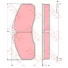 Kit de plaquettes de frein, frein à disque COTEC GDB1610 TRW GDB1610