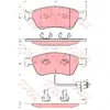 Kit de plaquettes de frein, frein à disque GDB1598 TRW GDB1598