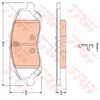 Kit de plaquettes de frein, frein à disque GDB4141 TRW GDB4141