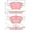 Kit de plaquettes de frein, frein à disque COTEC GDB1264 TRW GDB1264