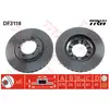 Jeu de 2 disques de frein TRW DF3118 - Réf. 1005084
