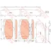 Kit de plaquettes de frein, frein à disque GDB3470 TRW GDB3470