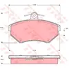 Kit de plaquettes de frein, frein à disque COTEC GDB1266 TRW GDB1266