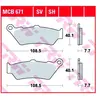 TRW Plaquettes de frein, et mâchoires moto, MCB671SV Sinter street