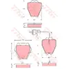 Kit de plaquettes de frein, frein à disque COTEC GDB1371 TRW GDB1371