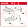 TRW Plaquettes de frein, et mâchoires moto, MCB612SH Sinter street